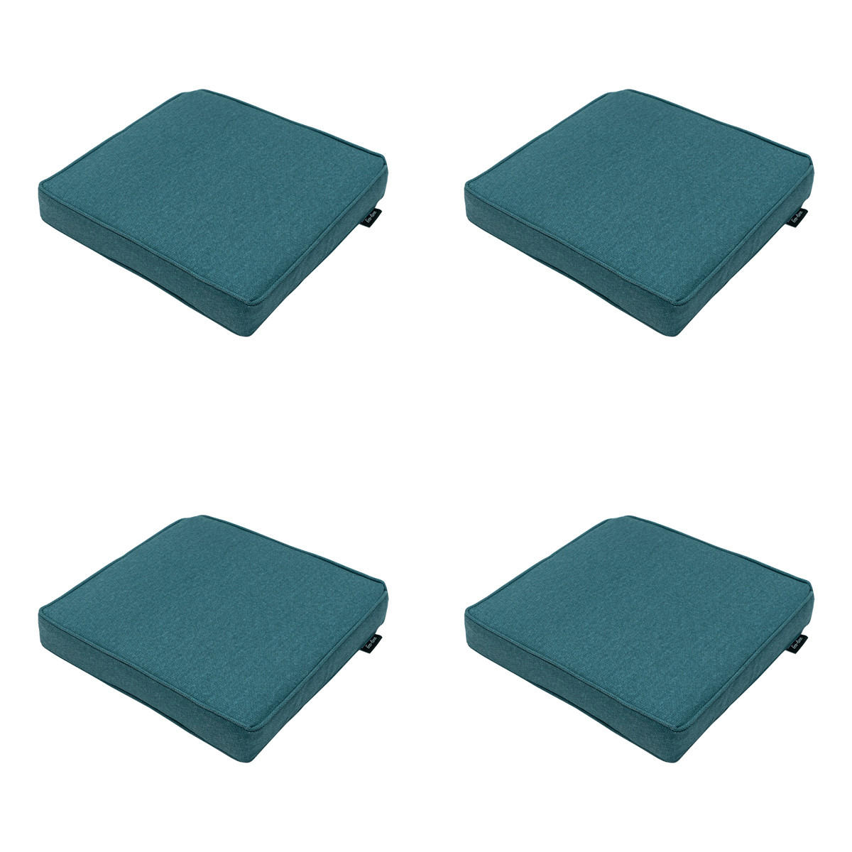 SITZKISSEN Sea 40/40 cm 4er-Set - Petrol, Textil (40/7/40cm) - Madison