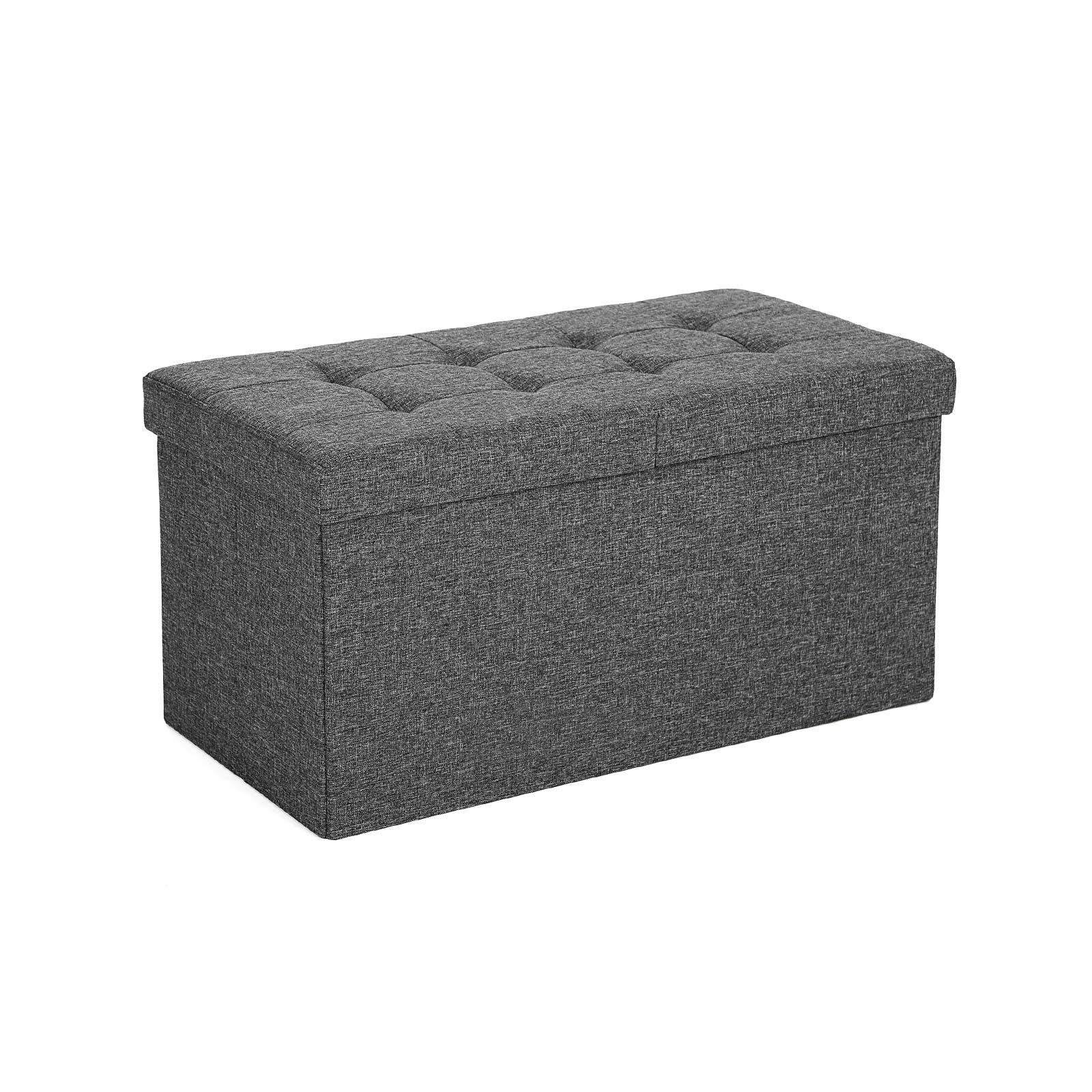 SITZBANK MIT KLAPPDECKE - Grau, Holzwerkstoff (38/38/76cm) - Hansiro