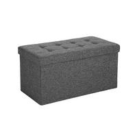SITZBANK MIT KLAPPDECKE - Grau, Holzwerkstoff (38/38/76cm) - Hansiro