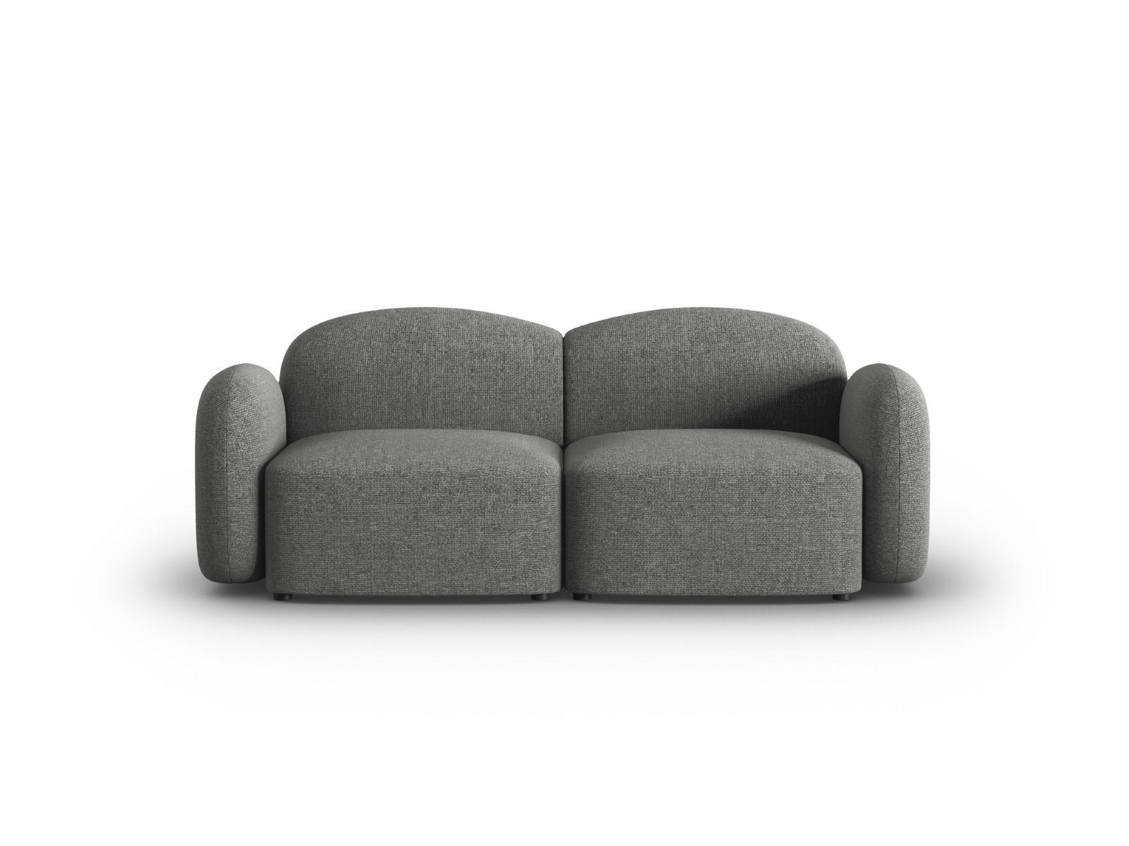 SOFA Blair aus Chenille-Stoff dunkelgrau mischung 2 Sitzplätze - Dunkelgrau, Textil (87/80/194cm) - Micadoni
