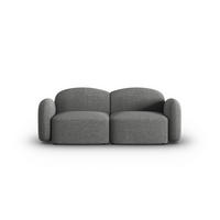 SOFA Blair aus Chenille-Stoff dunkelgrau mischung 2 Sitzplätze - Dunkelgrau, Textil (87/80/194cm) - Micadoni