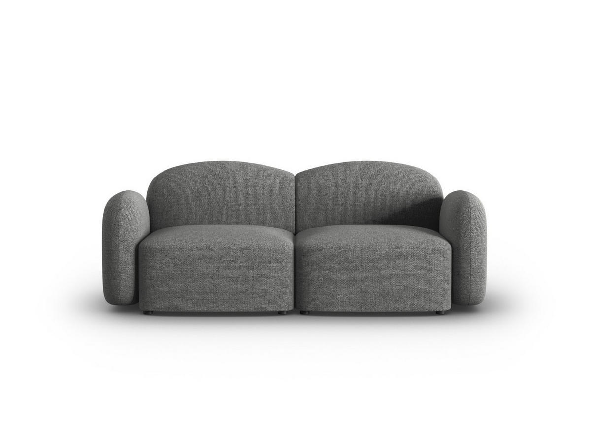 SOFA Blair aus Chenille-Stoff dunkelgrau mischung 2 Sitzplätze - Dunkelgrau, Textil (87/80/194cm) - Micadoni