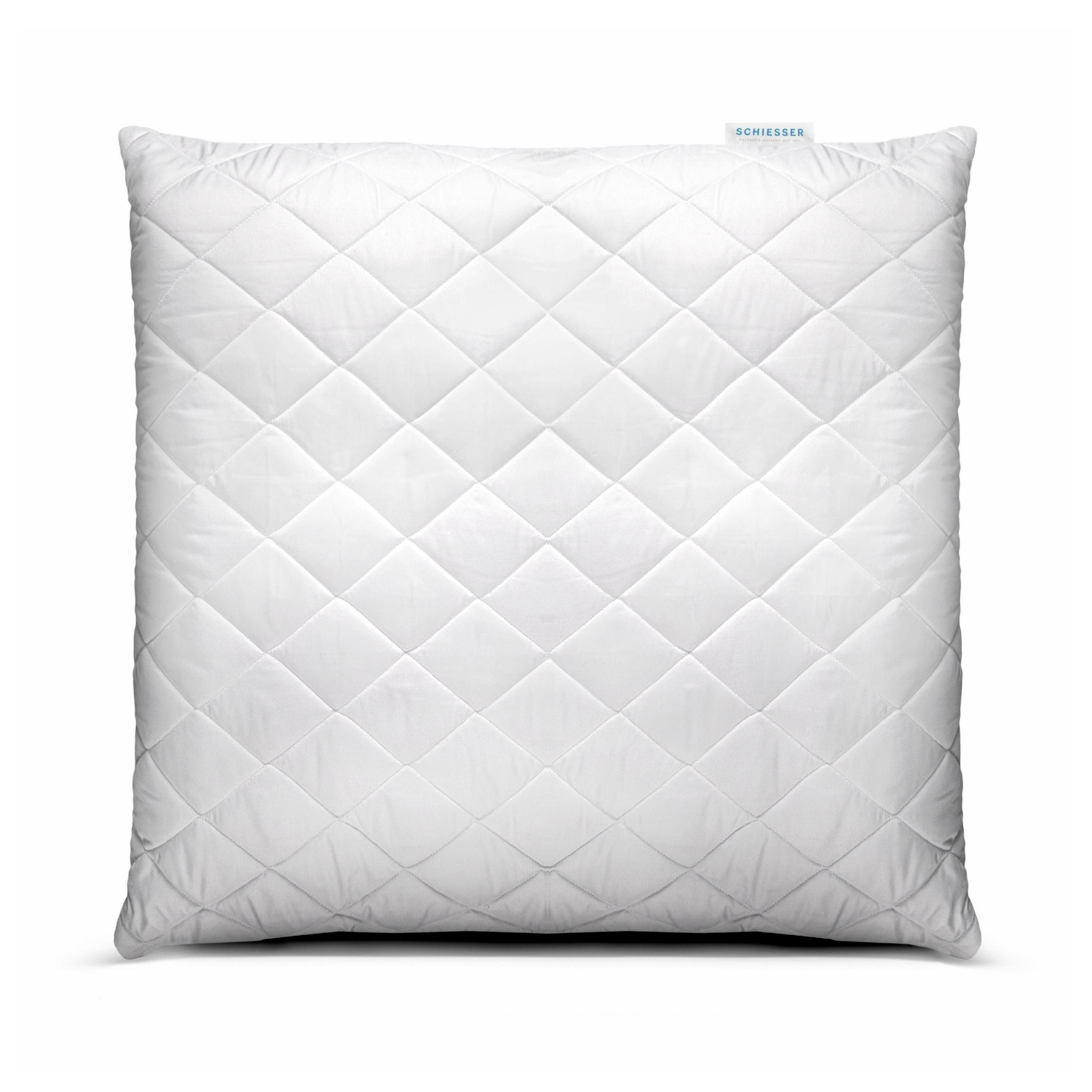 KOPFKISSEN Hygge - Mikrofaserbezug - Füllung aus silikonisierter Polyester-Hohlfaser - 80x80 cm - Weiß - Weiß, Textil (80/80cm) - SCHIESSER