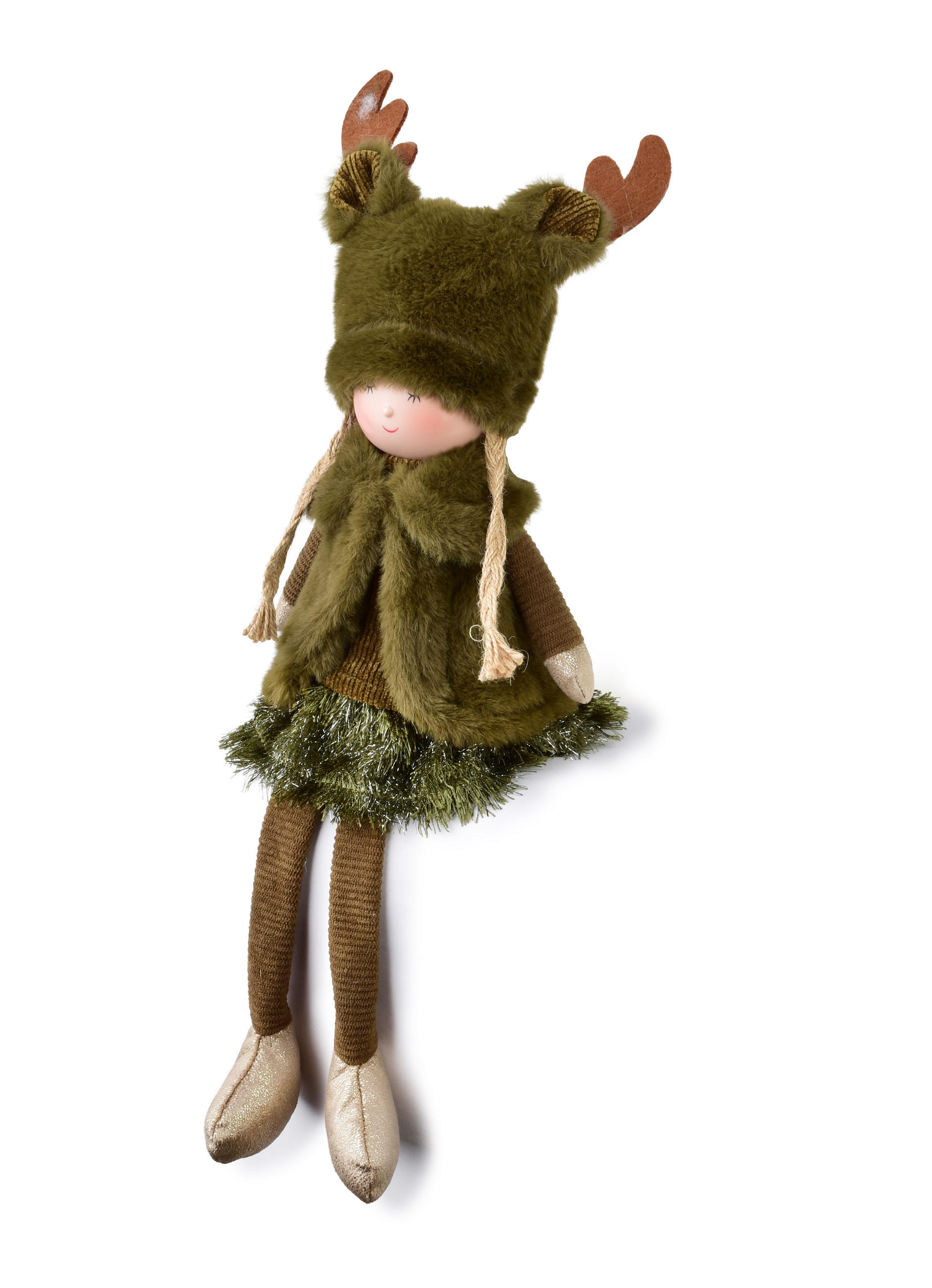 PLÜSCHFIGUR Santa Lila Grün Textil - Grün, Textil (10/20/15cm) - Mondex