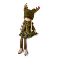 PLÜSCHFIGUR Santa Lila Grün Textil - Grün, Textil (10/20/15cm) - Mondex