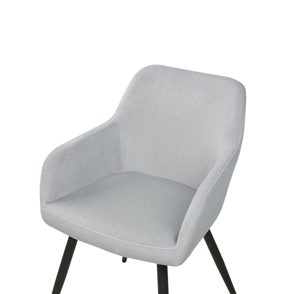 ESSZIMMERSTUHL 2er-Set Samt hellgrau Casmalia - Grau, Textil (59/78/62cm) - Beliani