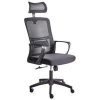 BÜROSTUHL Schwarz Monarch - Schwarz, Textil (46/110/62cm) - Beliani
