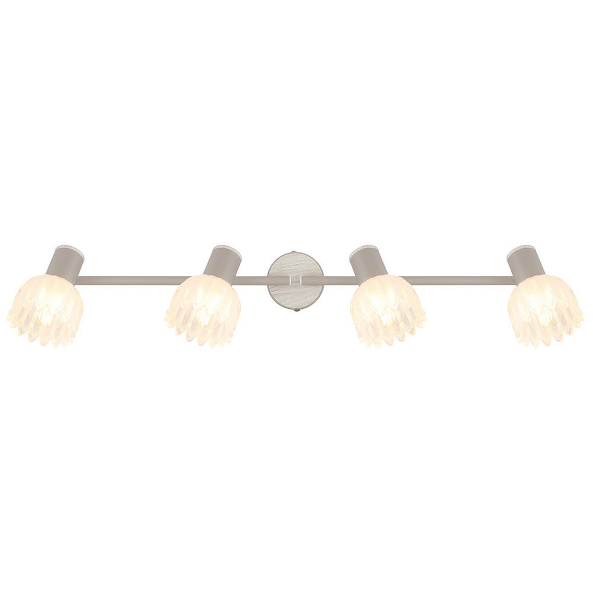 LED DECKENLEUCHTE Metall, Glas, sandfarben, bewegliche Spots - Bernsteinfarben, Glas (70/9/15.5cm) - Globo Lighting