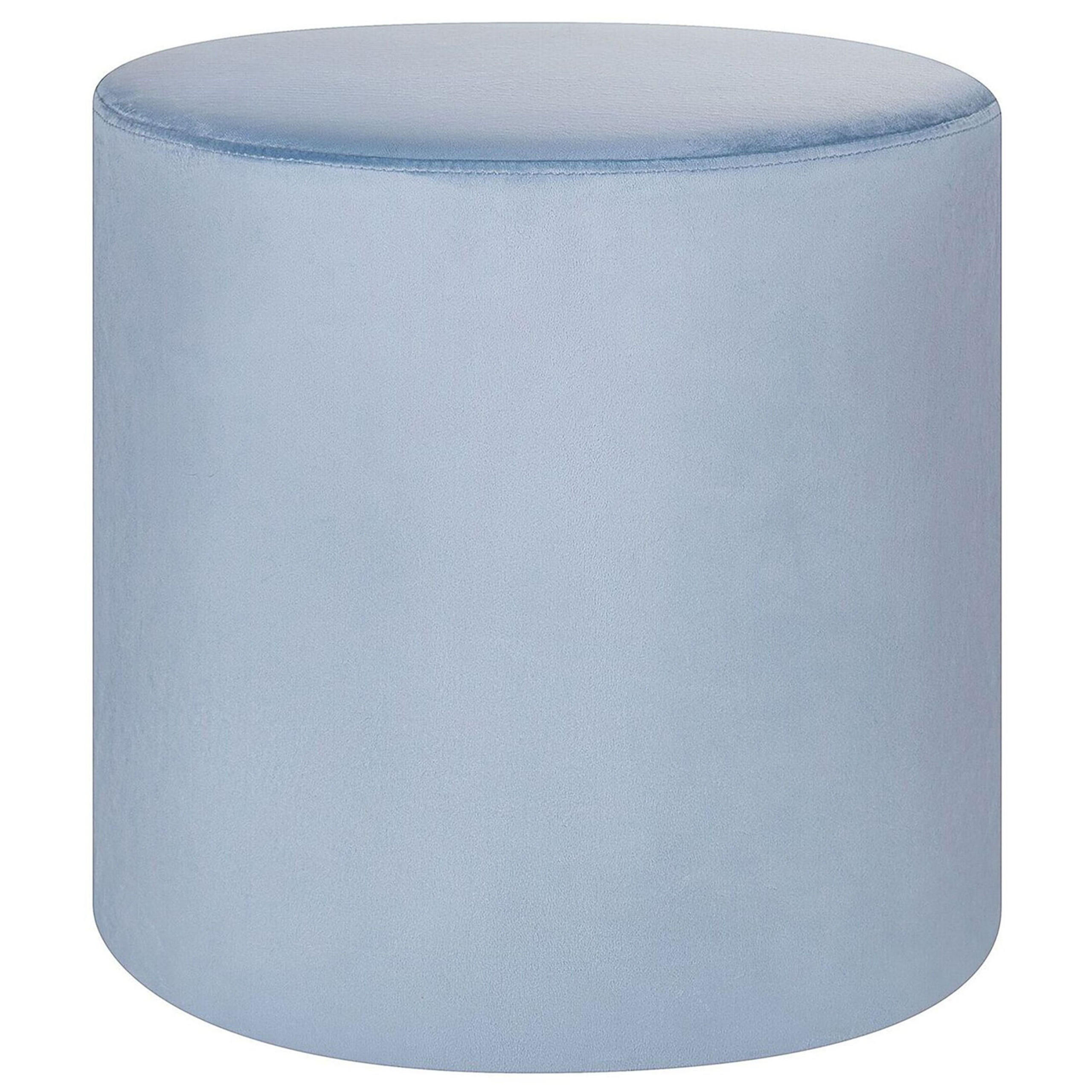 POUF Lovett 47/47/46 cm - Blau, Textil (47/46/47cm) - Beliani