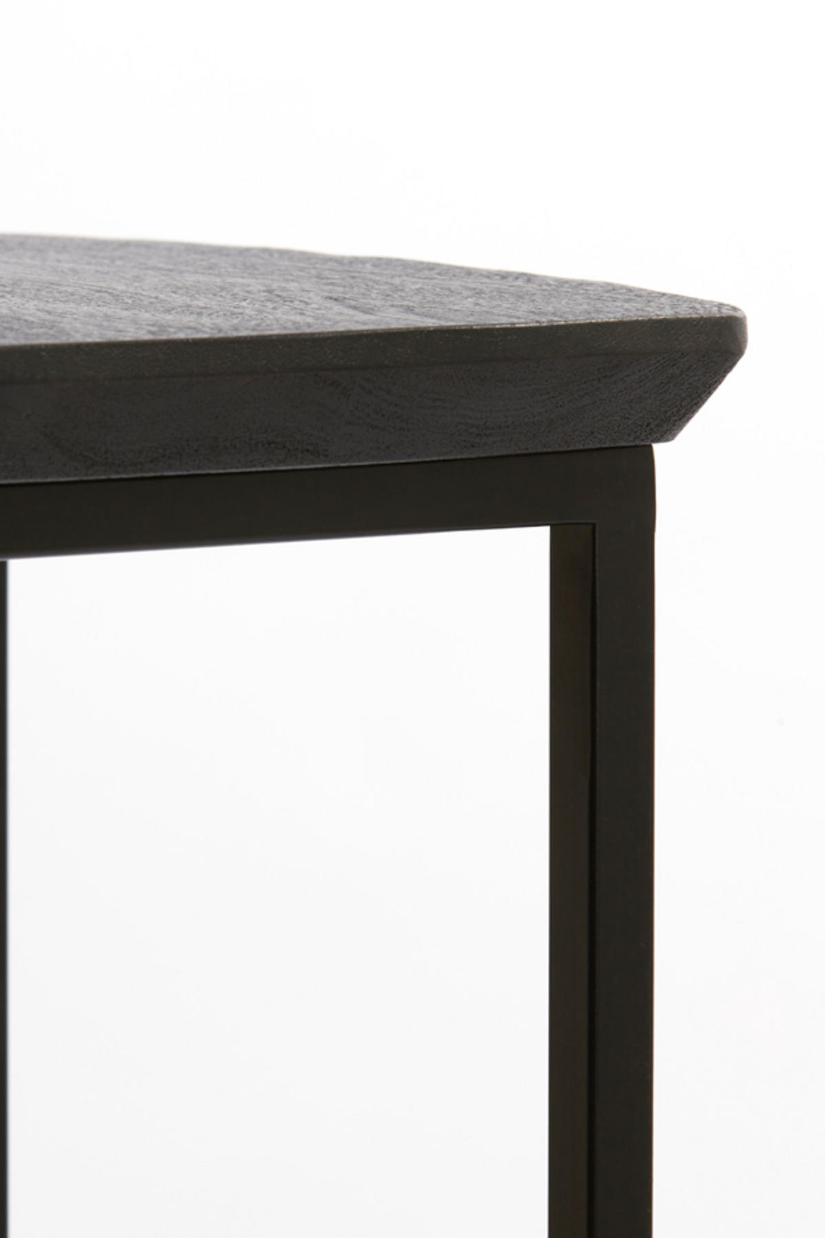 SÄULE Quenza Schwarz 35/35/100 cm - Schwarz, Metall (35/35/100cm) - Light & Living