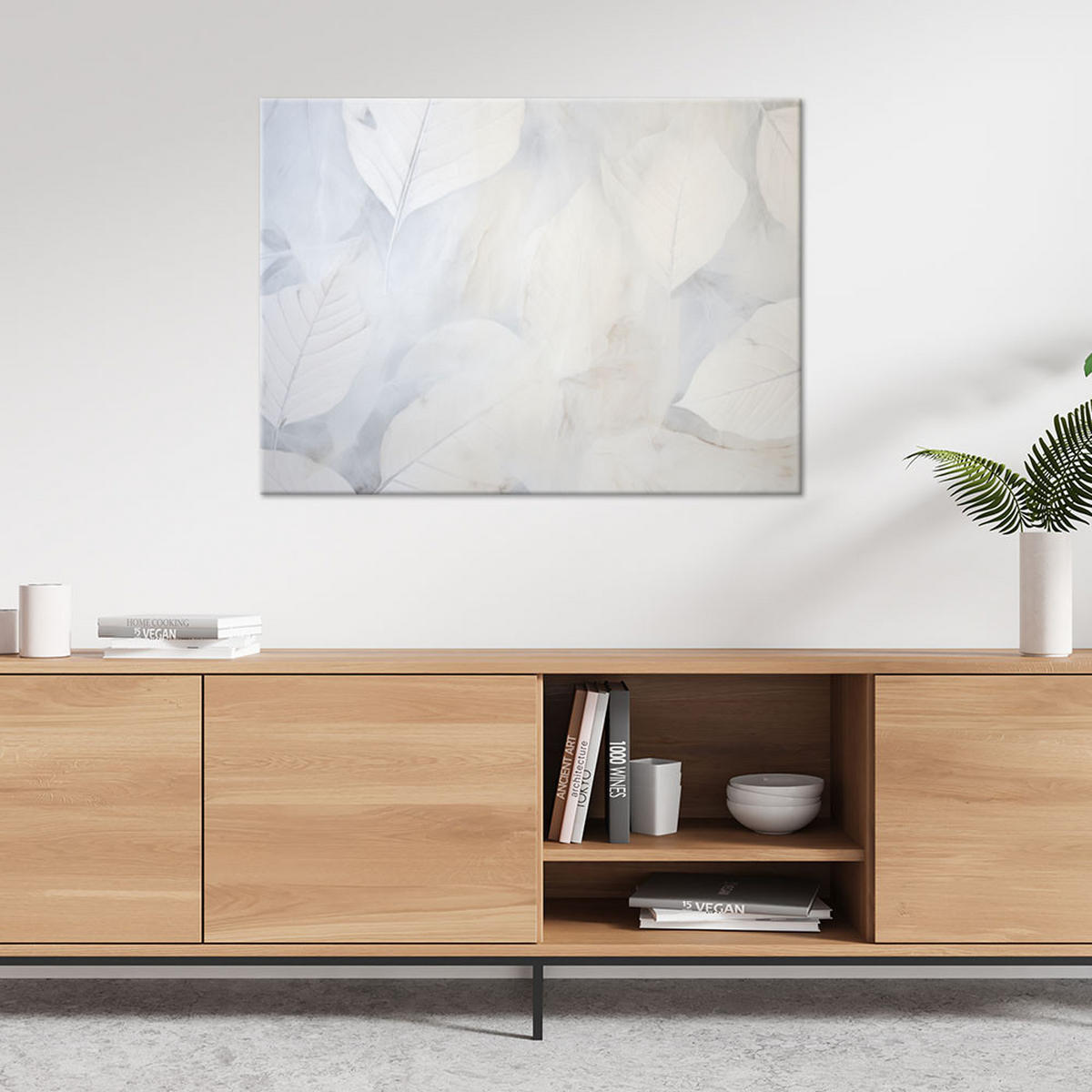 LEINWANDBILD Natur und Botanik 100x70cm - Grau, Textil (100/70cm) - Feeby