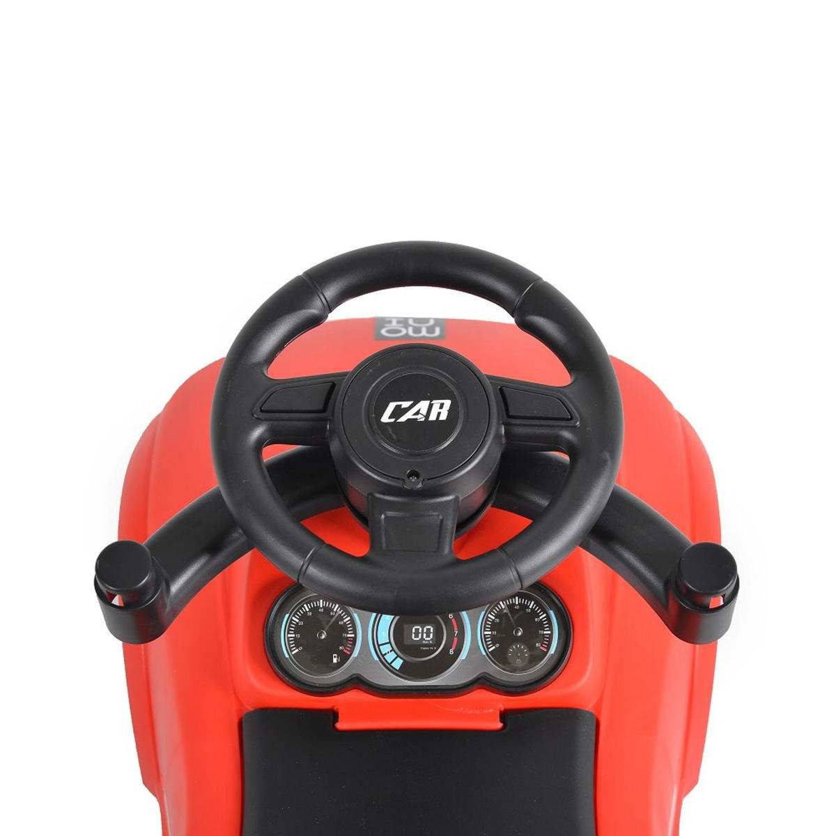 RUTSCHER Victory 2 in 1 rot Rutscher mit Griff Lehne Fußstütze Musikfunktion - Rot, Kunststoff (87/66/41cm) - Moni