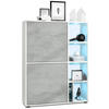 HIGHBOARD Cuba Türen in Beton Oxid Optik - Hellgrau, Holzwerkstoff (79/105.5/35.5cm) - Vladon