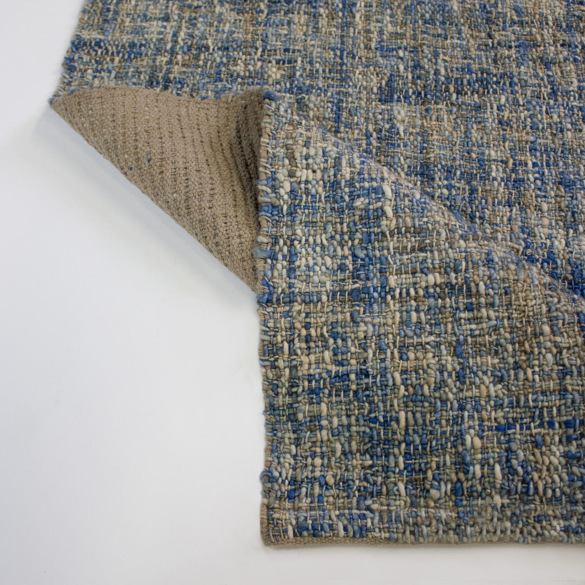 WOLLTEPPICH OTLEY, einfarbig, Blau, 160 x 230 cm - Blau, Textil (230/160cm) - KADIMA DESIGN