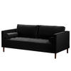 3-SITZER SOFA - Samt - Schwarz, Textil (191/80/86cm) - home24
