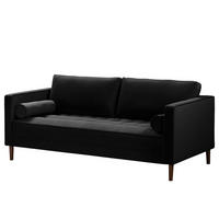 3-SITZER SOFA - Samt - Schwarz, Textil (191/80/86cm) - home24