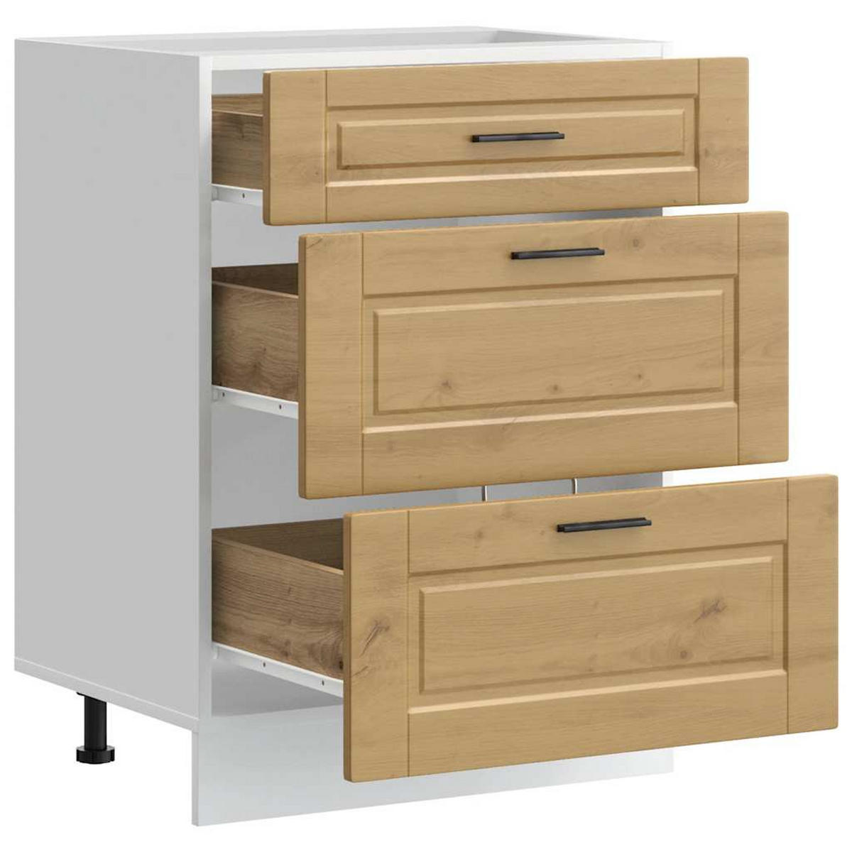 KÜCHENUNTERSCHRANK Porto Artisan-Eiche Holzwerkstoff - Braun, Holzwerkstoff (46/81.5/60cm) - vidaXL