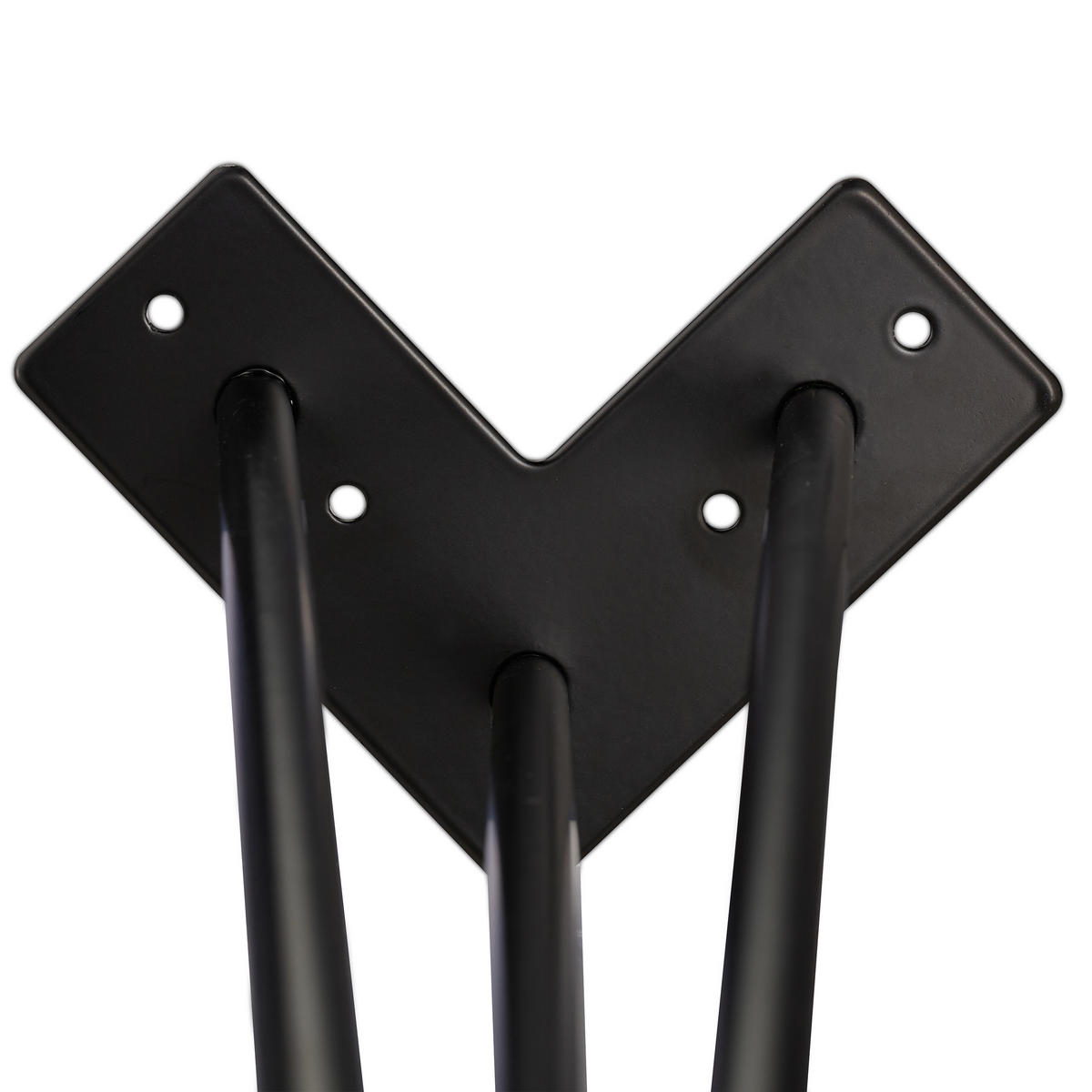 4XHAARNADELTISCHBEINE - Schwarz, Kunststoff/Metall (12/71/12cm) - Relaxdays
