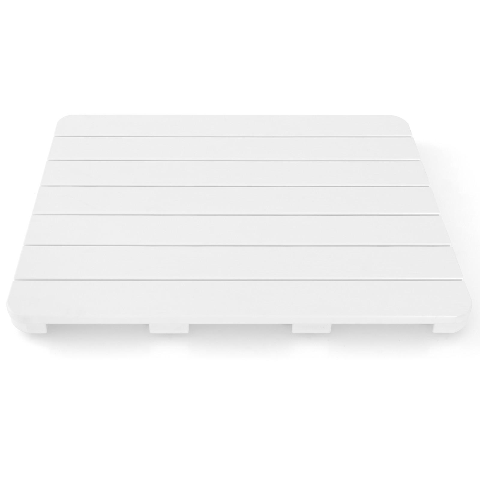 BADEMATTE Weiß - Weiß, Kunststoff (34/55cm) - COSTWAY