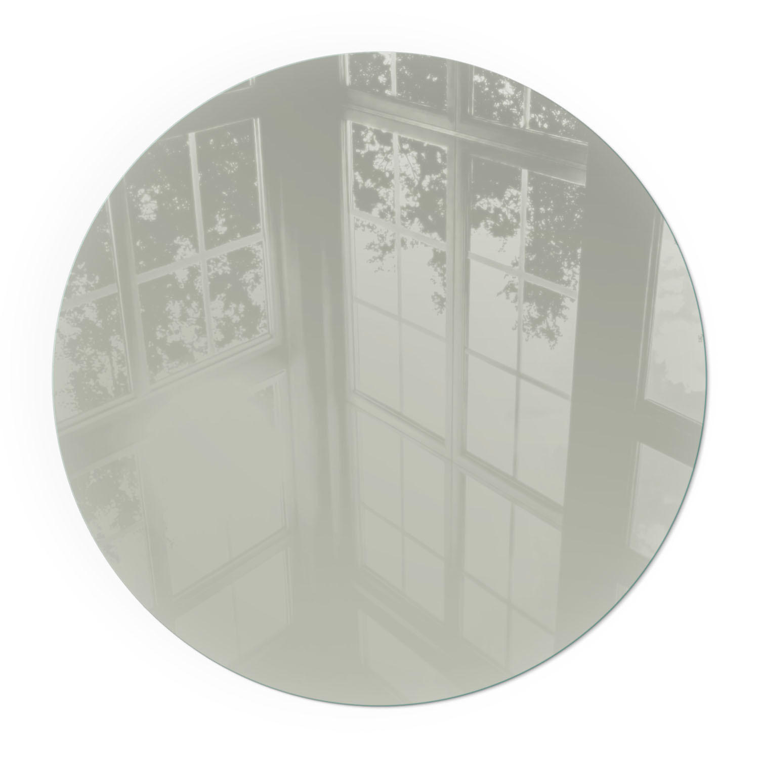 GLASPLATTE für Kamin Ø 80 cm - Grün, Glas (80/80/0.4cm) - TULUP