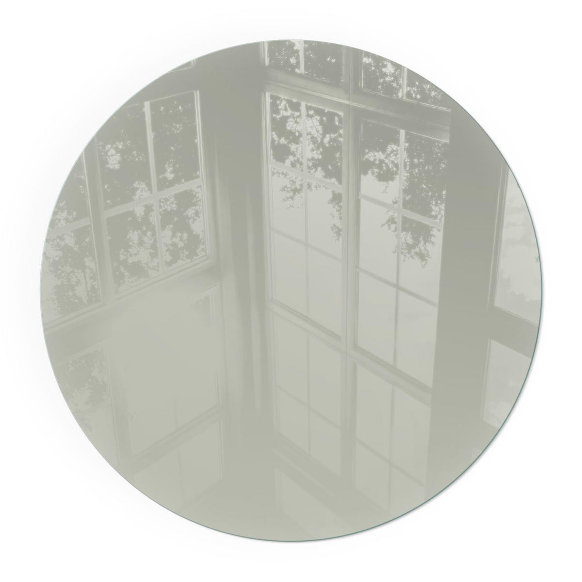 GLASPLATTE für Kamin Ø 80 cm - Grün, Glas (80/80/0.4cm) - TULUP