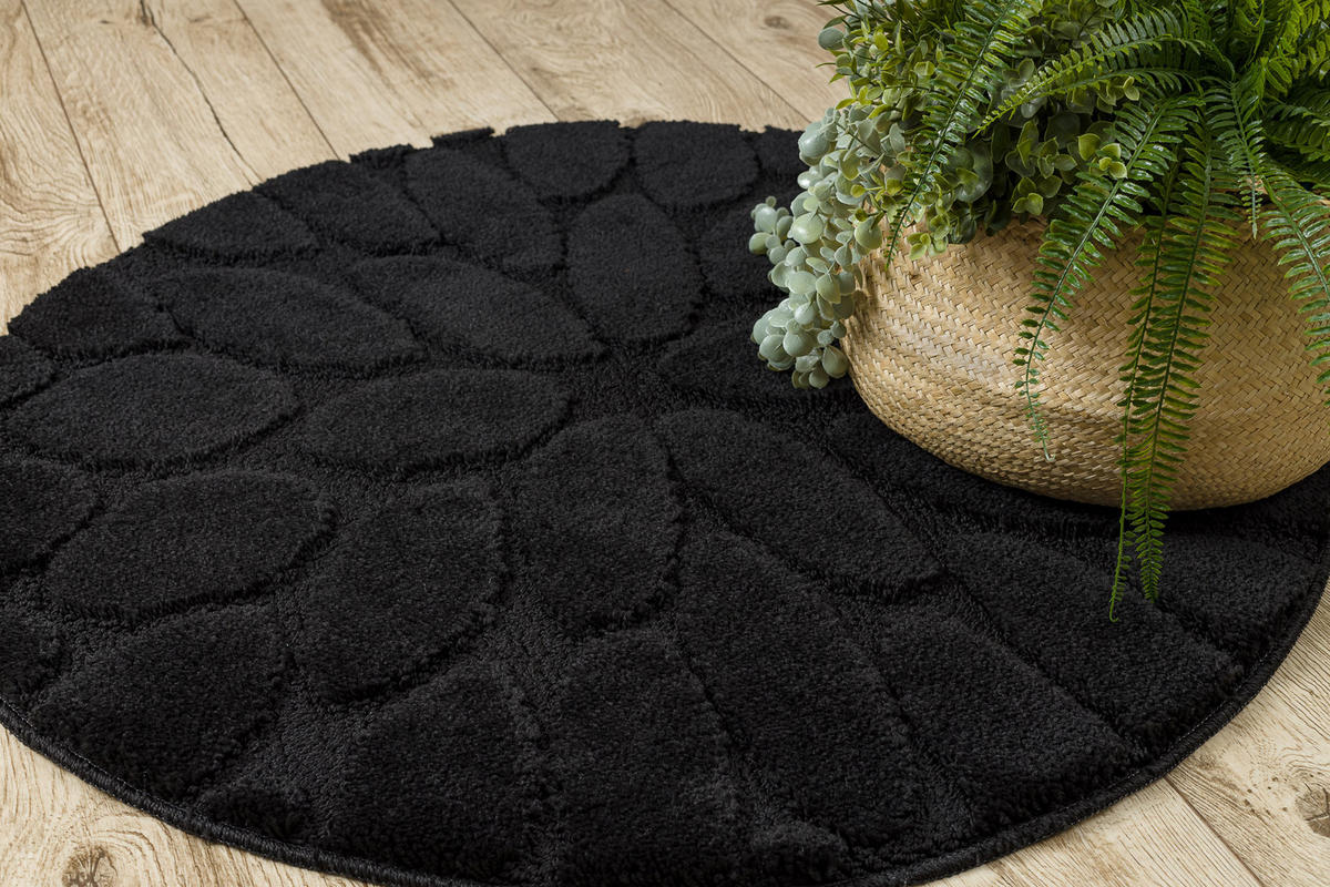 BADLÄUFER SUPREME Kreis 67 cm - Schwarz, Textil (67/67cm) - rugsX