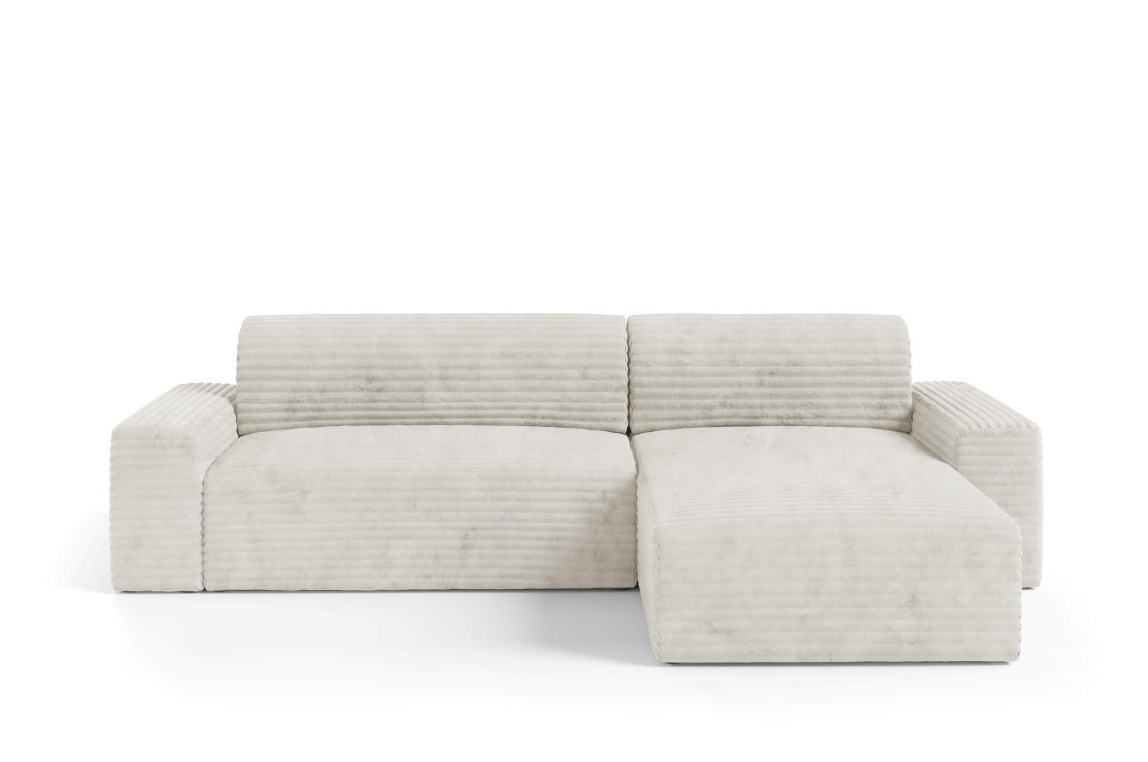 ECKSOFA mit Schlaffunktion Weiß - Schwarz/Weiß, Holz/Holzwerkstoff (300/185cm) - Furnisell