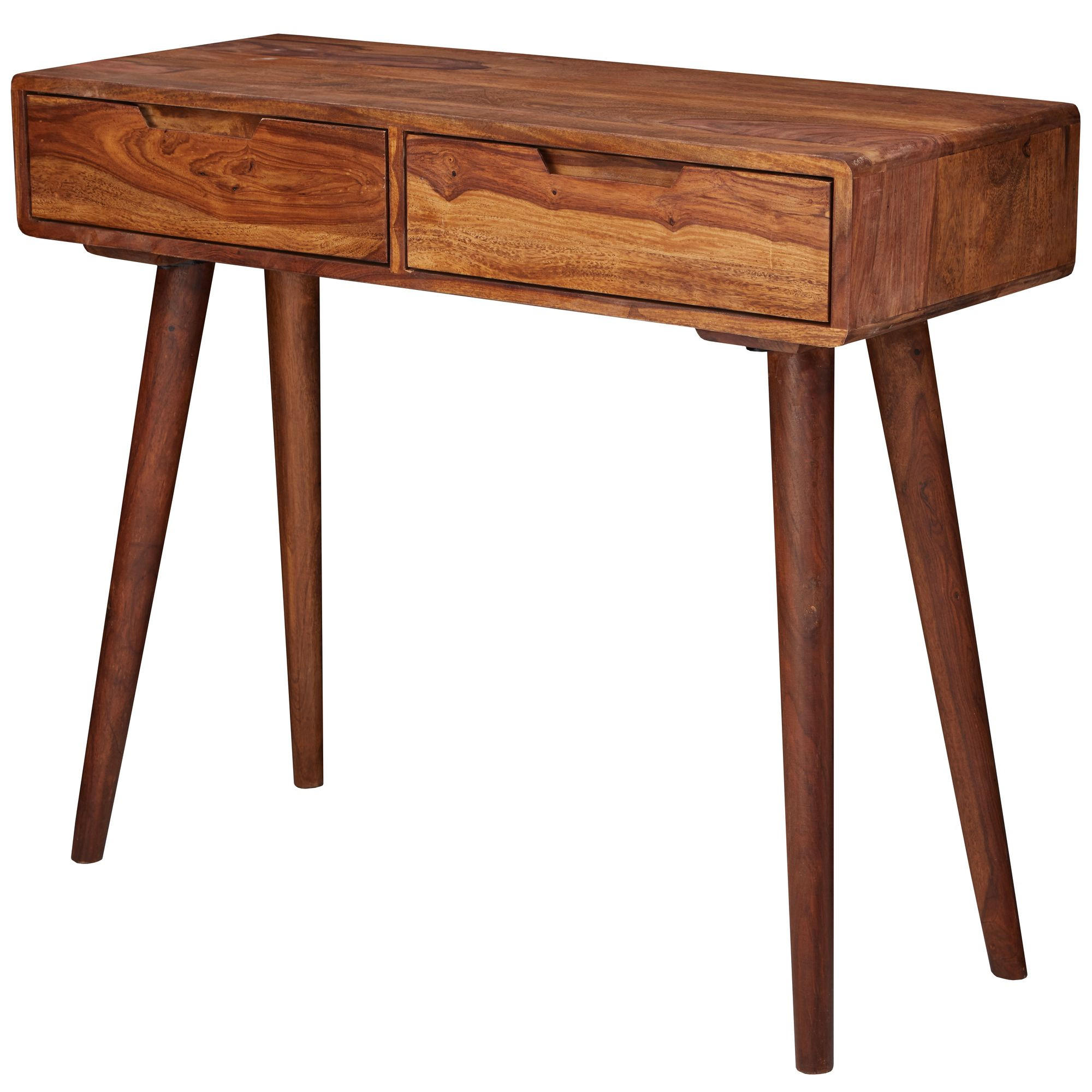 KONSOLENTISCH – Massivholz, 90x76x36 cm, mit Schubladen, Landhausstil - Braun, Holz (90/36/76cm) - KADIMA DESIGN