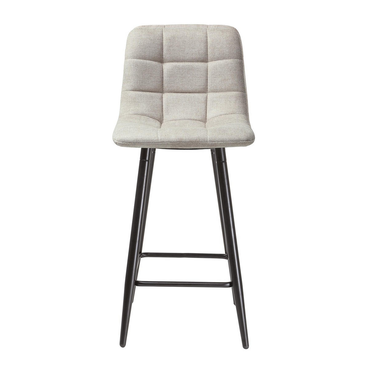 2ER-SET gepolsterter Hocker aus meliertem Stoff 42/94/51 cm - Beige, Textil (42/94/49cm) - Calicosy