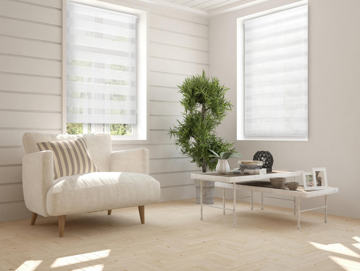 ROLLO Polyester Transluzent Cream 42x180 - Creme, Textil (42/180/1cm) - Purline