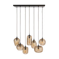 HÄNGELEUCHTE Chevron Braun 40/96/150 cm - Braun, Glas (40/96/150cm) - Hoyz Collection