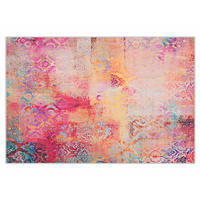 KURZFLOR-TEPPICH Isparta 200/140 cm - Multicolor, Kunststoff (140/200cm) - Beliani