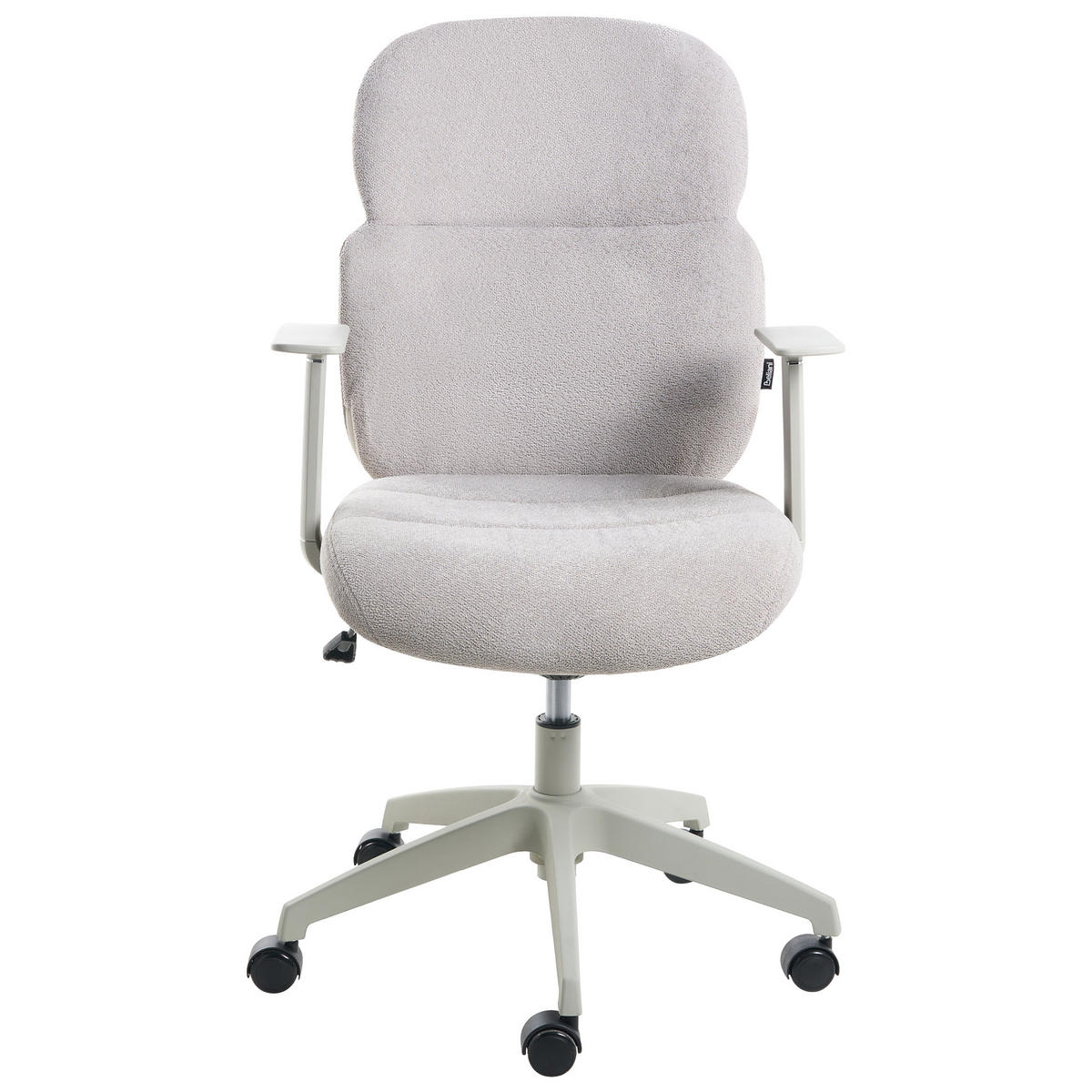 BÜROSTUHL Stoff Hellgrau Lexor - Weiß, Textil (60/93/60cm) - Beliani