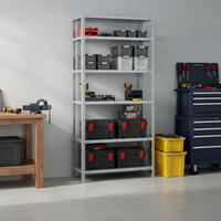 SCHRAUBREGAL PANDA TALL | HxBxT 200x100x40cm | 6 Fachböden | Fachlast 75kg | Weiß - Weiß, Metall (100/200/40cm) - PROREGAL