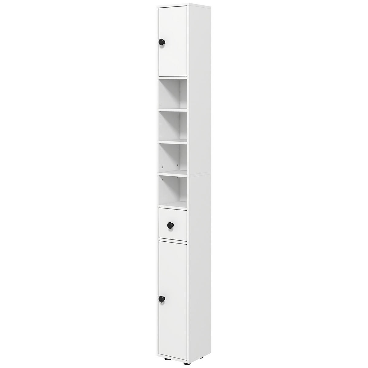 HOCHSCHRANK DE-12389 20/20/180 cm Weiß - Weiß, Holzwerkstoff (20/180/20cm) - ComfortXL