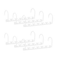 6XRAUMSPARBÜGEL - Weiß, Metall (26/8.5/5.4cm) - Relaxdays