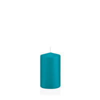 STUMPENKERZEN Azurblau Ø 58 x 80 mm, 16 Stück - Hellblau, Paraffin (6/8cm) - Wiedemann Kerzen