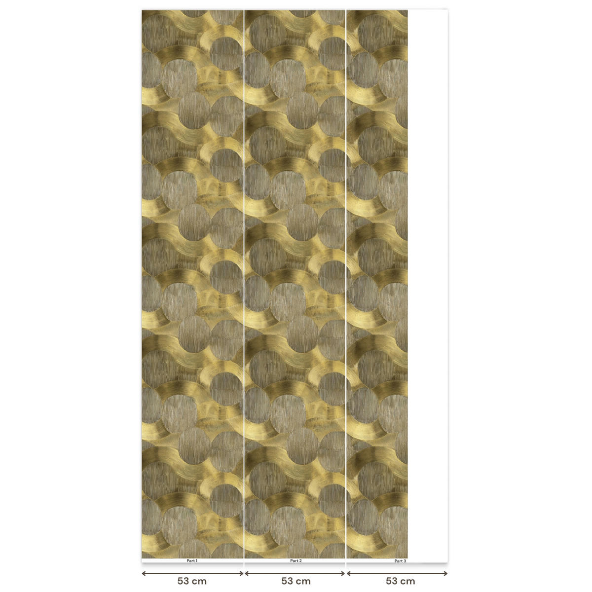 TAPETE - Modern - Geometrisch - Gold - 140x280 cm - Goldfarben, Papier (140/280cm) - OnlyWow