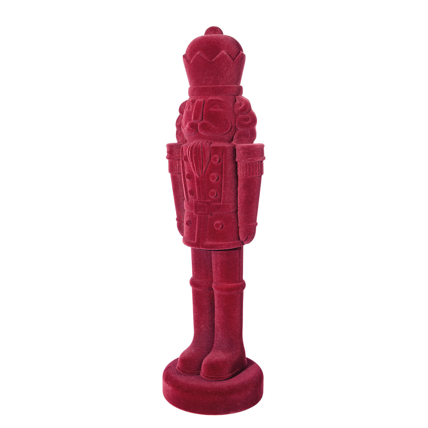 DEKOFIGUR Nussknacker beflockt X-Mas - Rot, Kunststoff (23/81/23cm) - Butlers