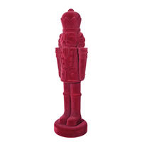 DEKOFIGUR Nussknacker beflockt X-Mas - Rot, Kunststoff (23/81/23cm) - Butlers