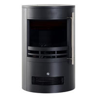 LED Elektrokamin mit Flammeneffekt Wandkamin Standkamin Kaminofen 900/2000W - Schwarz, Metall (41/645/41cm) - HOMCOM