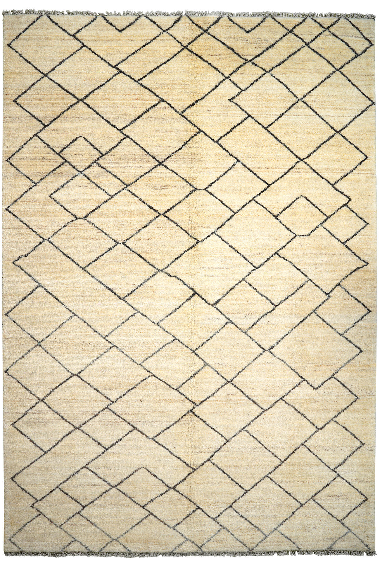 TEPPICH Gabbeh Basi Beige 246/171 cm Schurwolle - Beige, Textil (171/246cm) - Looma