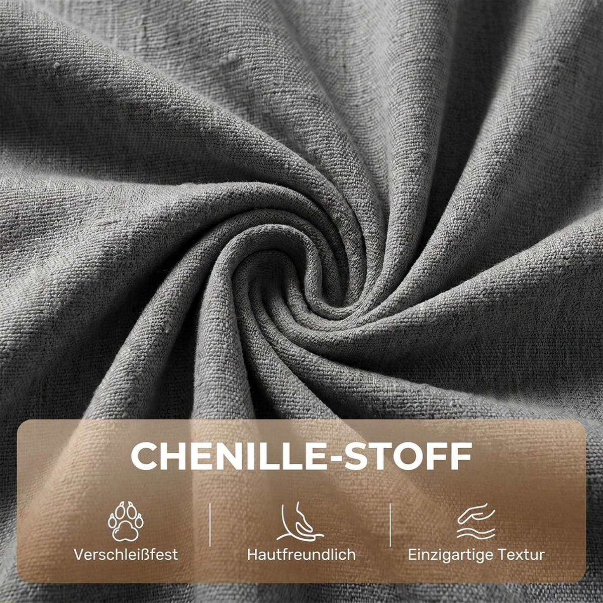 RELAXSESSEL Polyetser Grau - Schwarz/Grau, Textil/Metall (90/107/120cm) - HOMCOM