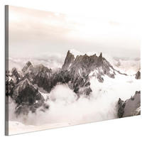 LEINWANDBILD Winter 90x60 cm - Weiß, Holz (90/60cm) - LUMASOUL