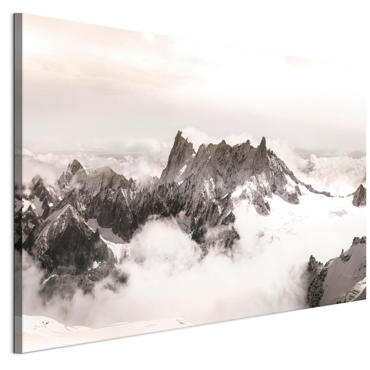 LEINWANDBILD Winter 90x60 cm - Weiß, Holz (90/60cm) - LUMASOUL