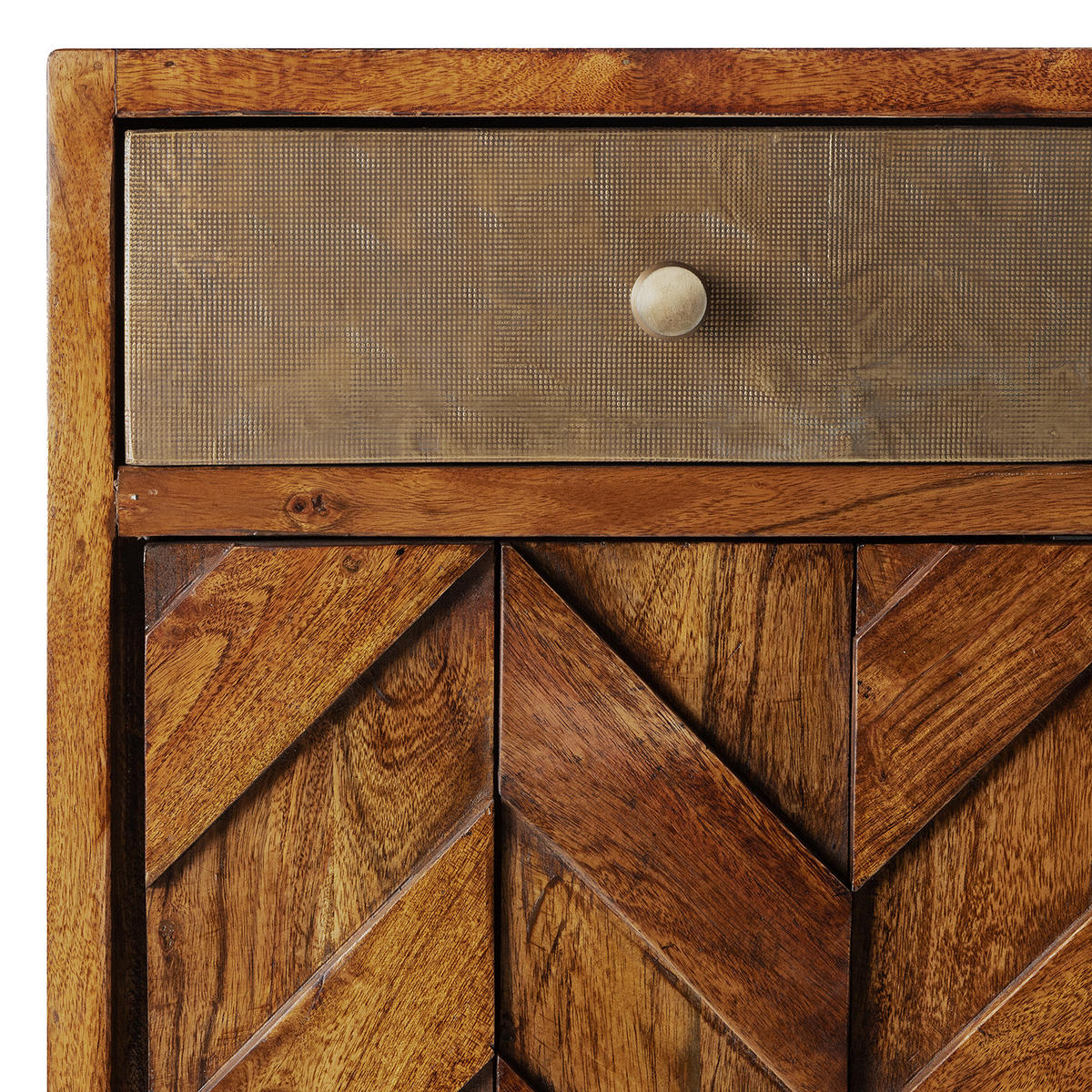 SCHUHKOMMODE - Akazie massiv / Metall - Braun/Akaziefarben, Holz (88/120/40cm) - home24