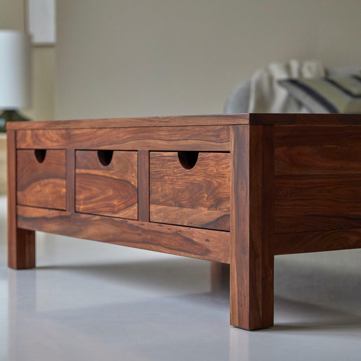 COUCHTISCH Oliver Dunkelbraun aus Palisander - Dunkelbraun, Holz (75/110/40cm) - Tikamoon