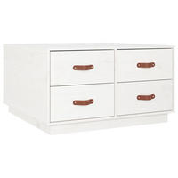 COUCHTISCH Weiß 80x80x45 cm Massivholz Kiefer - Weiß, Holz (80/45/80cm) - furnicato