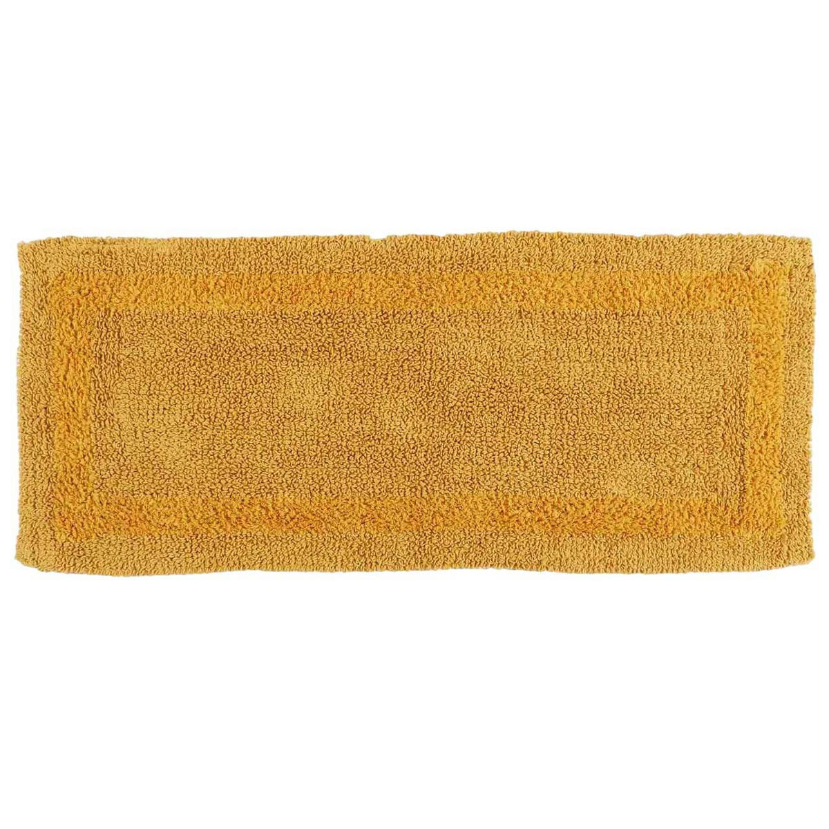 BADEMATTE 40/100 cm, 100% Baumwolle, wendbar - Gelb, Textil (40/100cm) - Homescapes