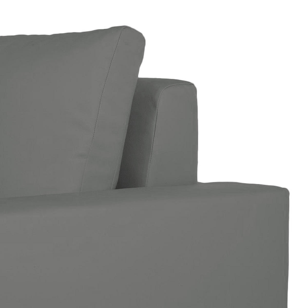SCHLAFSOFA - Silberfarben/Hellgrau, Kunststoff (153/90/90cm) - home24